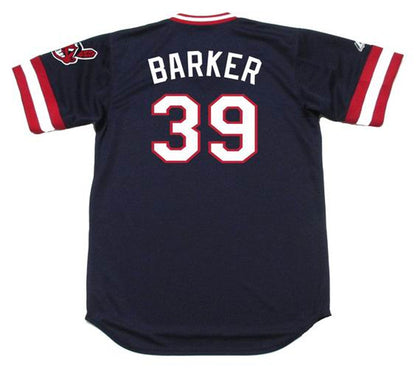 Cleveland Indians Len Barker Cooperstown MLB jersey front view