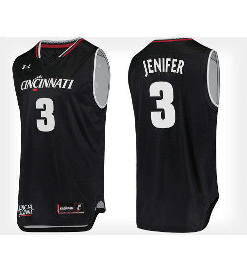Cincinnati Bearcats 3 Justin Jenifer Blue Home College Basketball Jersey stitched basketball jersey for game day fanwear