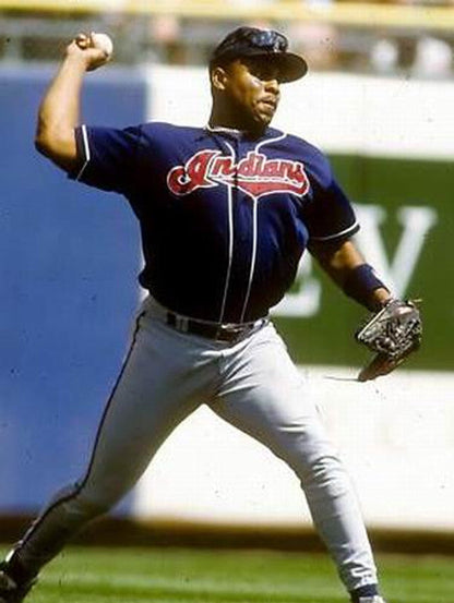 Cleveland Indians Albert Belle MLB jersey front view