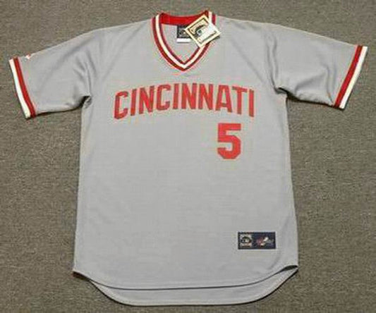 Cincinnati Reds Johnny Bench Cooperstown MLB jersey front view