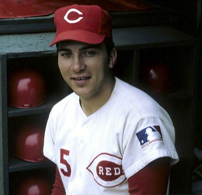 Cincinnati Reds Johnny Bench Cooperstown MLB jersey front view