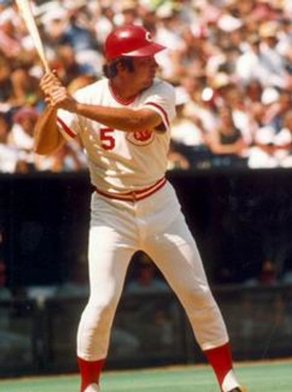 Cincinnati Reds Johnny Bench Cooperstown MLB jersey front view