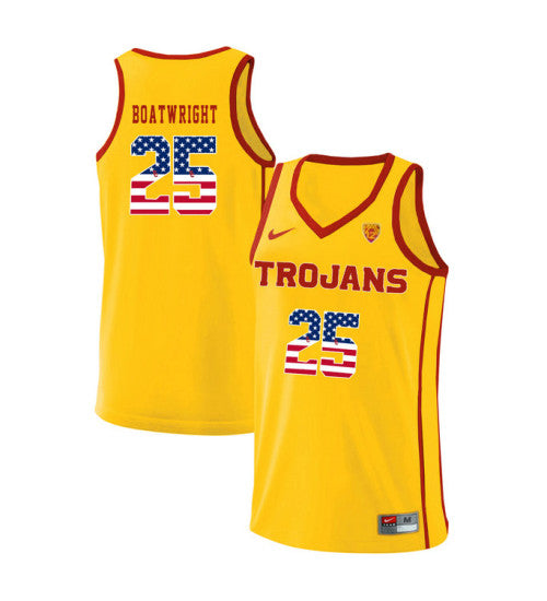 Usc Trojans 25 Bennie Boatwright College Basketball Jersey Yellow 5224 | Stitched Jersey RTJS 6524