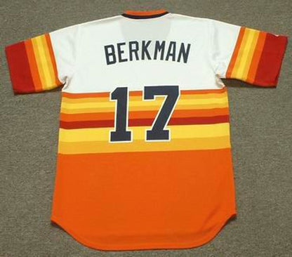 Houston Astros Lance Berkman 1980s Cooperstown MLB jersey front view
