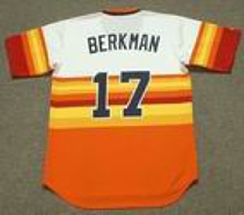Houston Astros Lance Berkman 1980s Cooperstown MLB jersey front view