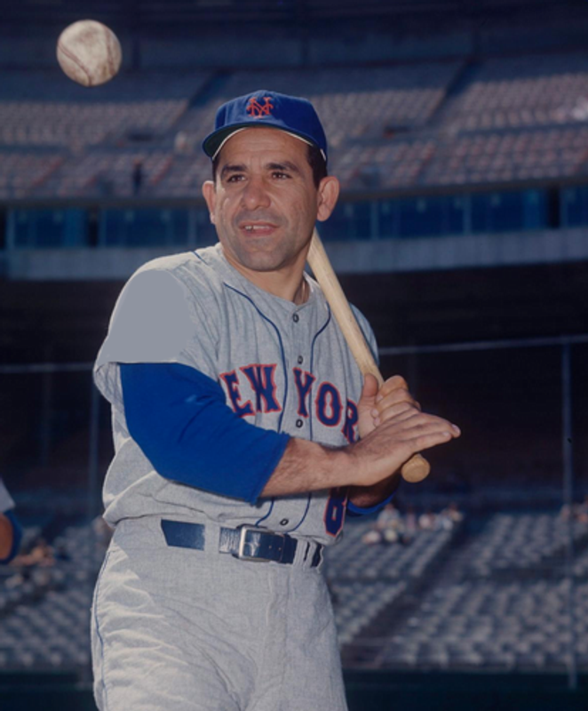 New York Mets Yogi Berra MLB jersey front view