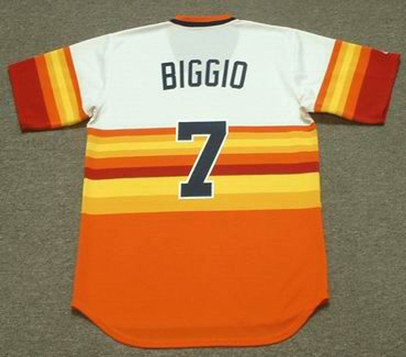 Houston Astros Craig Biggio 1980s Cooperstown MLB jersey front view