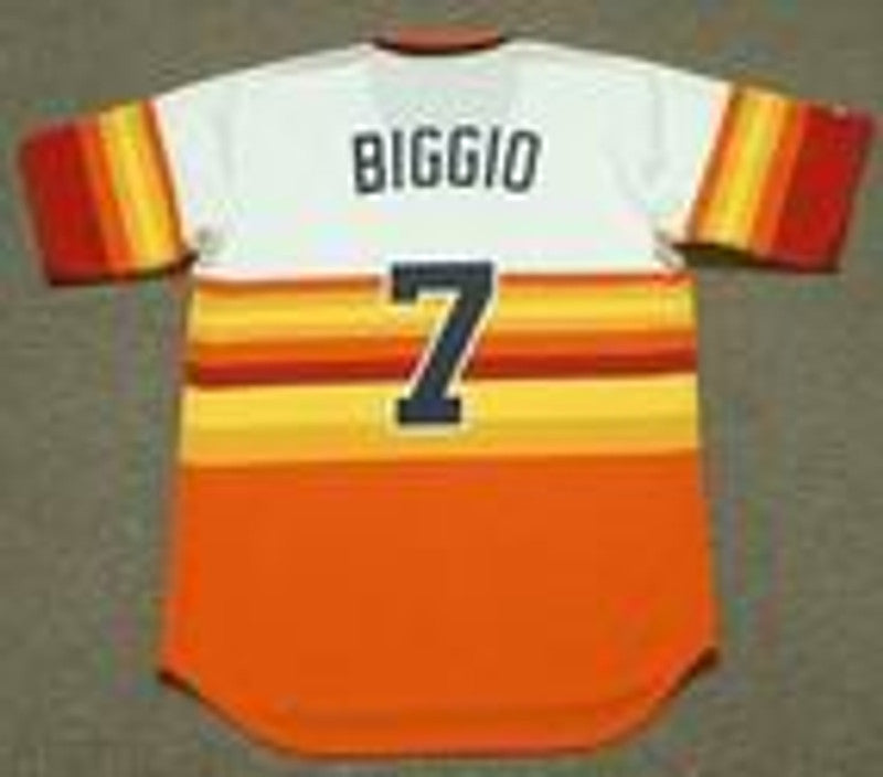 Houston Astros Craig Biggio 1980s Cooperstown MLB jersey front view