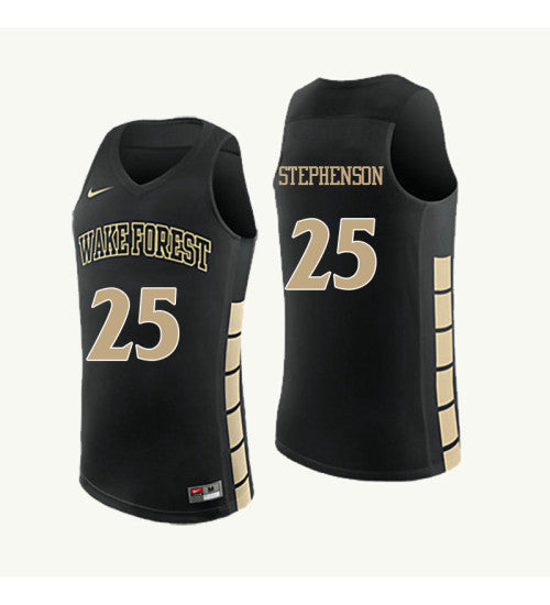 Ariel Stephenson Wake Forest Demon Deacons #25 Black stitched throwback college basketball jersey