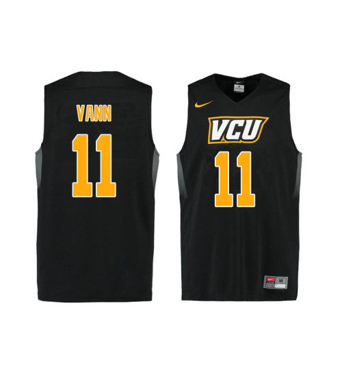 Vcu Rams Issac Vann #11 Black stitched throwback college basketball jersey