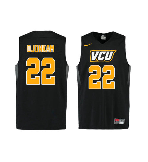 Vcu Rams 22 Lewis Djonkam College Basketball Jersey Black | Stitched Jersey RTJS 6372