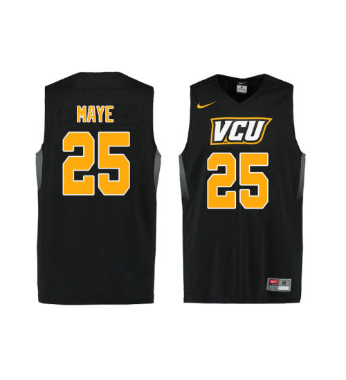 Vcu Rams 25 Tyler Maye College Basketball Jersey Black | Stitched Jersey RTJS 6371