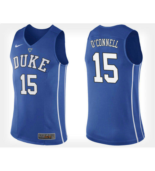 Duke Blue Devils 15 Alex Oconnell Blue Home College Basketball Jersey | Stitched Jersey RTJS 4783