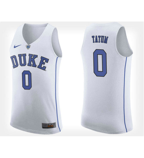 Duke Blue Devils 0 Jayson Tatum White Road College Basketball Jersey | Stitched Jersey RTJS 4850