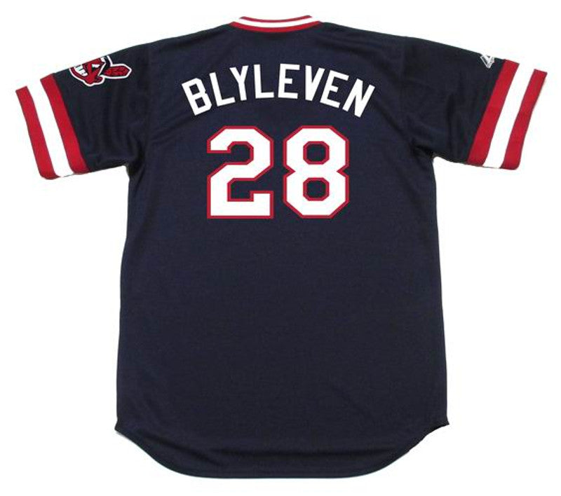 Cleveland Indians Bert Blyleven MLB jersey front view