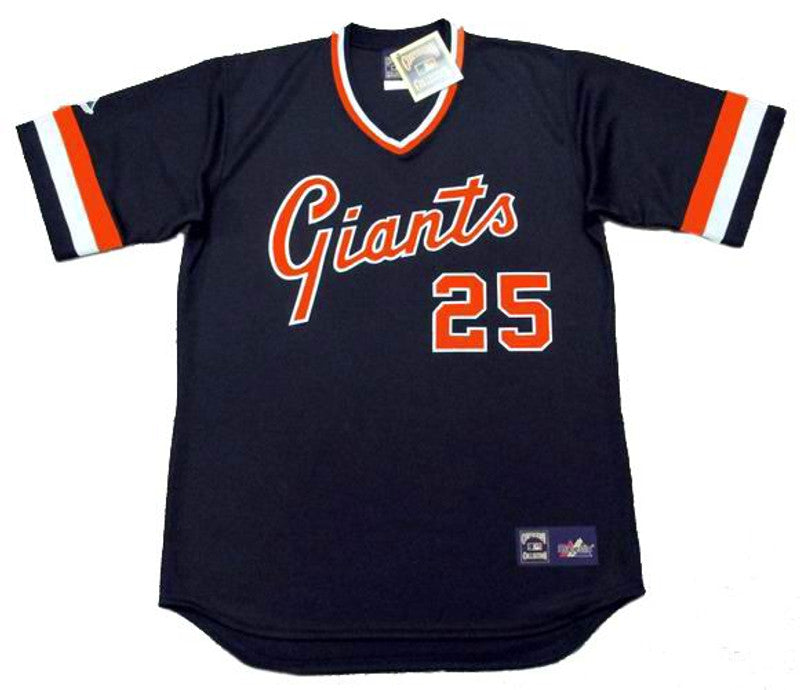San Francisco Giants Barry Bonds 1980s Cooperstown MLB jersey front view