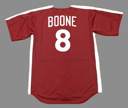 Philadelphia Phillies Bob Boone Cooperstown MLB jersey front view