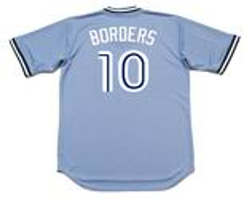 Toronto Blue Jays Pat Borders Cooperstown MLB jersey front view