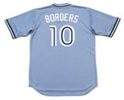 Toronto Blue Jays Pat Borders Cooperstown MLB jersey front view