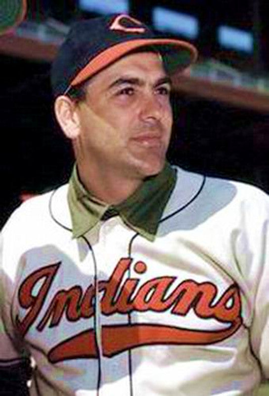 Cleveland Indians Lou Boudreau Cooperstown MLB jersey front view