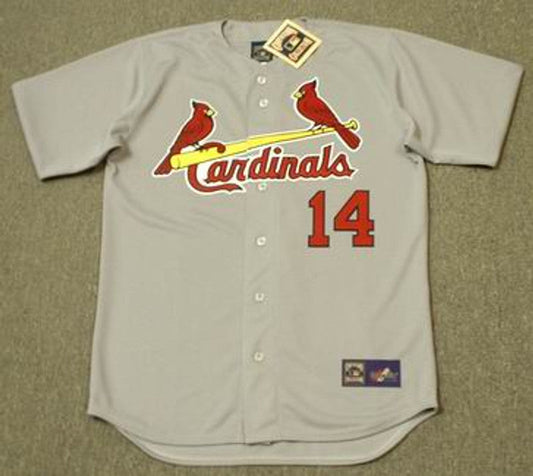 Ken Boyer St Louis Cardinals 1964 Cooperstown Throwback Away Stitched Jersey jersey front view