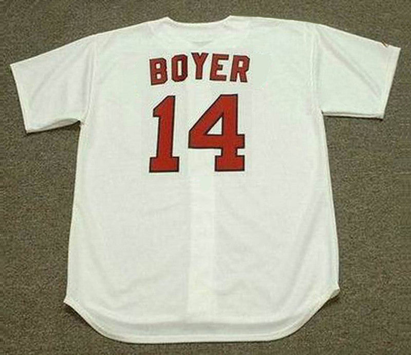 Ken Boyer St Louis Cardinals 1964 Cooperstown Throwback Home Baseball Stitched Jersey jersey front view