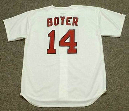 Ken Boyer St Louis Cardinals 1964 Cooperstown Throwback Home Baseball Stitched Jersey jersey front view