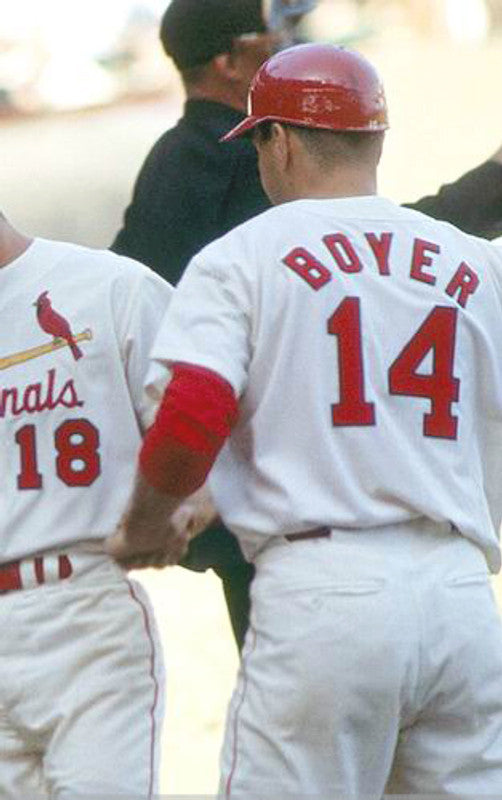 Ken Boyer St Louis Cardinals 1964 Cooperstown Throwback Home Baseball Stitched Jersey jersey front view