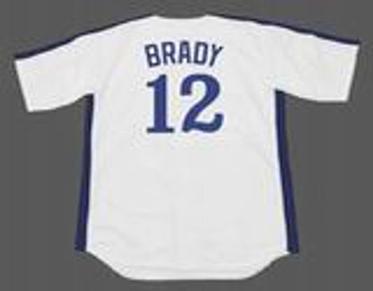 Montreal Expos Tom Brady 1990s Majestic MLB jersey front view