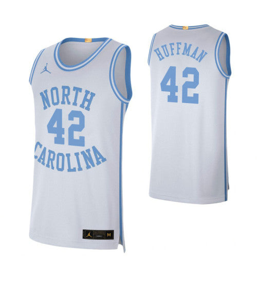 North Carolina Tar Heels #42 On Huffman Retro Limited College Basketball Jersey White stitched college jersey