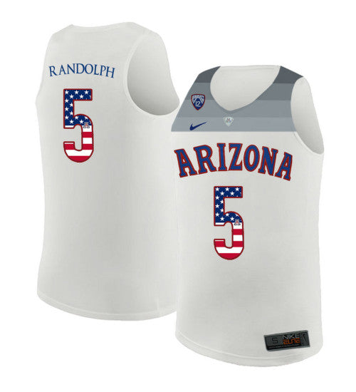Arizona Wildcats 5 On Randolph College Basketball Jersey White 6221 | Stitched Jersey RTJS 5527