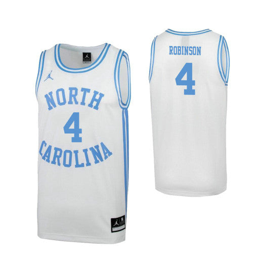 North Carolina Tar Heels On Robinson Special College Basketball Jersey White | Stitched Jersey RTJS 7944