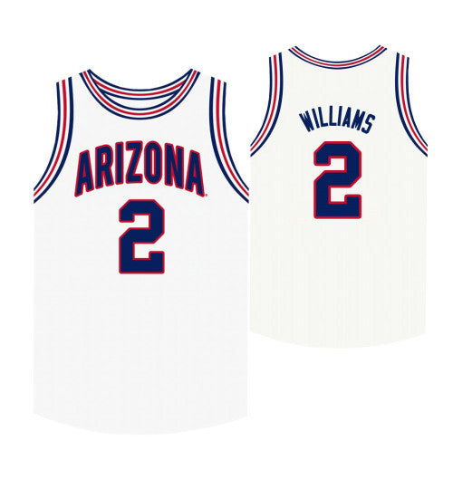 Arizona Wildcats On Williams College Basketball Jersey White | Stitched Jersey RTJS 5489