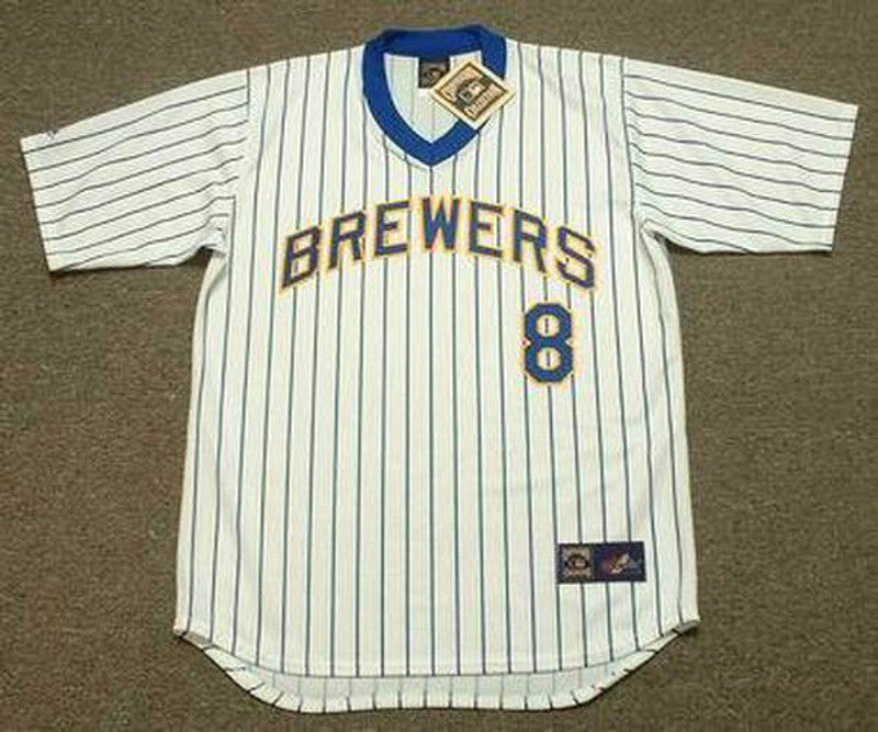 RB MB Milwaukee 1980s Cooperstown Throwback Home Stitched Jersey, Vintage Baseball Jersey, Retro Sewn Jersey