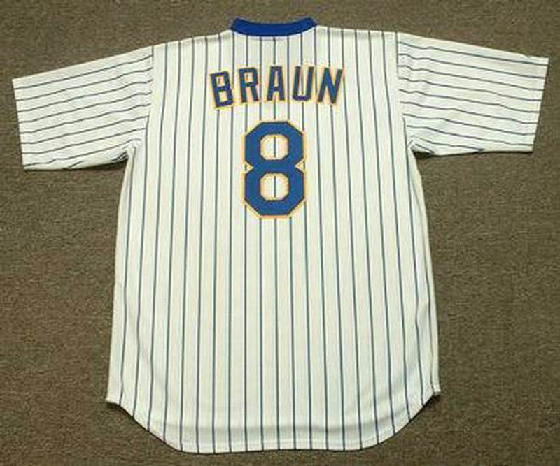 RB MB Milwaukee 1980s Cooperstown Throwback Home Stitched Jersey, Vintage Baseball Jersey, Retro Sewn Jersey