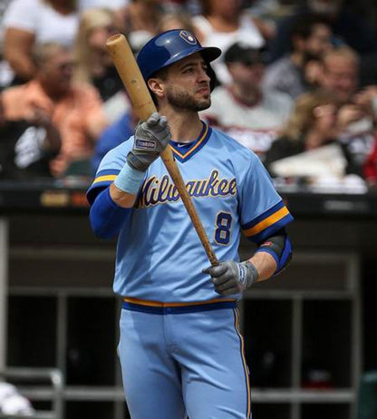 Milwaukee Brewers Ryan Braun 1980s MLB jersey front view
