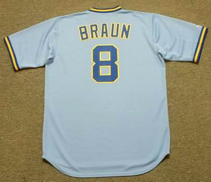 Milwaukee Brewers Ryan Braun 1980s MLB jersey front view