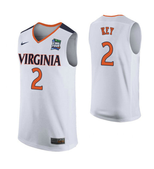 Braxton Key Virginia Cavaliers White Final Four College Basketball Jersey stitched basketball jersey for game day fanwear