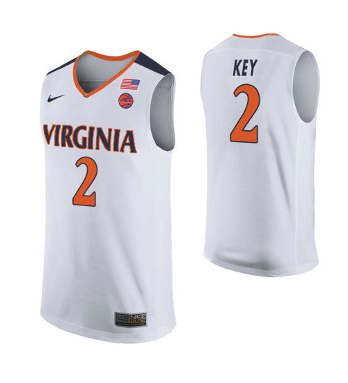 Virginia Cavaliers Braxton Key College Basketball Jersey White | Stitched Jersey RTJS 6199