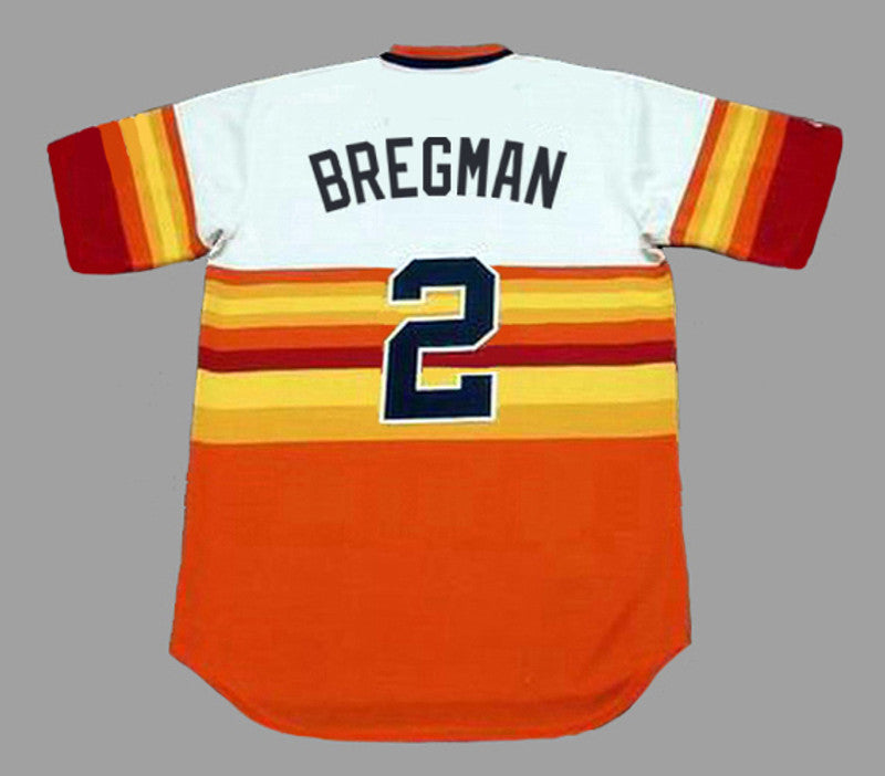 Houston Astros Alex Bregman 1980s MLB jersey front view