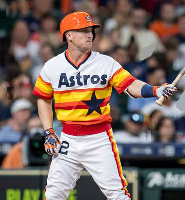Houston Astros Alex Bregman 1980s MLB jersey front view