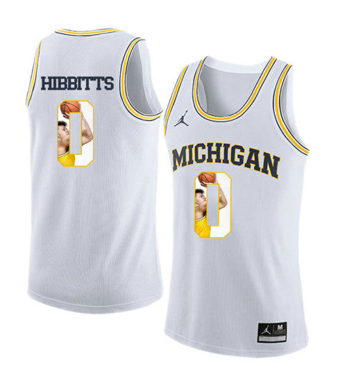 Michigan Wolverines 0 Brent Hibbitts College Basketball Jersey White 3069 | Stitched Jersey RTJS 8679