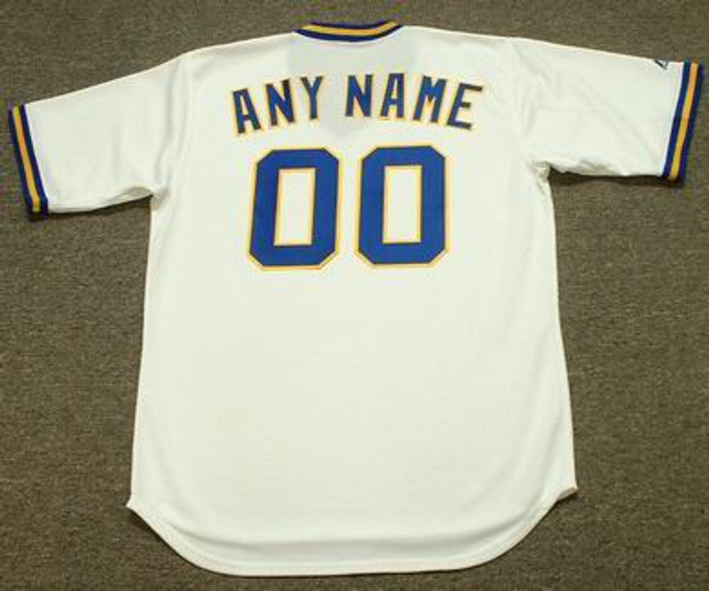 Milwaukee Brewers 1970s Cooperstown Name Number MLB jersey front view