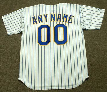 Milwaukee Brewers 1990s Cooperstown Name Number MLB jersey front view