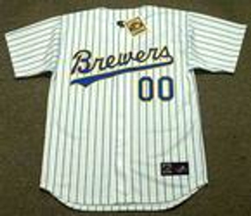 Milwaukee Brewers 1990s Cooperstown Name Number MLB jersey front view