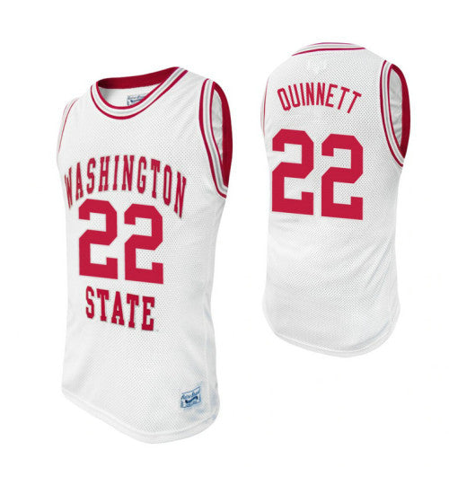 Washington State Cougars Brian Quinnett #22 White stitched throwback college basketball jersey