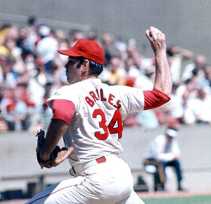 Nelson Briles St Louis Cardinals 1967 Cooperstown Home Baseball Stitched Jersey jersey front view