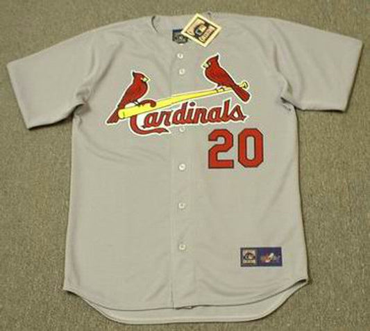 Lou Brock St Louis Cardinals 1967 Cooperstown Throwback Away Stitched Jersey jersey front view