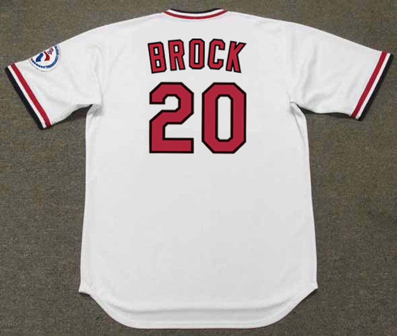 Lou Brock St Louis Cardinals 1976 Home Throwback Baseball Jersey jersey front view