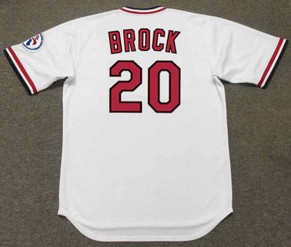 Lou Brock St Louis Cardinals 1976 Home Throwback Baseball Jersey jersey front view